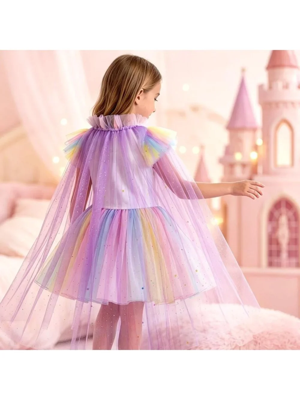 Princess Dress Up Trunk 16PCS Costume Set for Girls Birthday Gift - Pink
